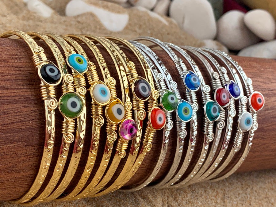 Handcrafted Eye Glass Stone Jewelry in Solid Copper with Silver & Gold Plating