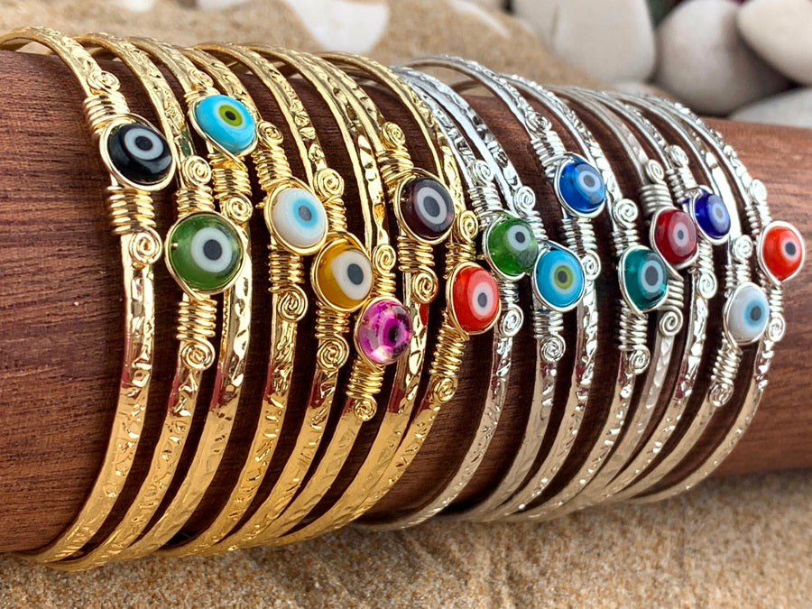 Handcrafted Eye Glass Stone Jewelry in Solid Copper with Silver & Gold Plating