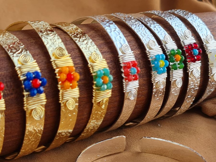 Handcrafted CRYSTAL Stone Jewelry in Solid Copper with Silver & Gold Plating