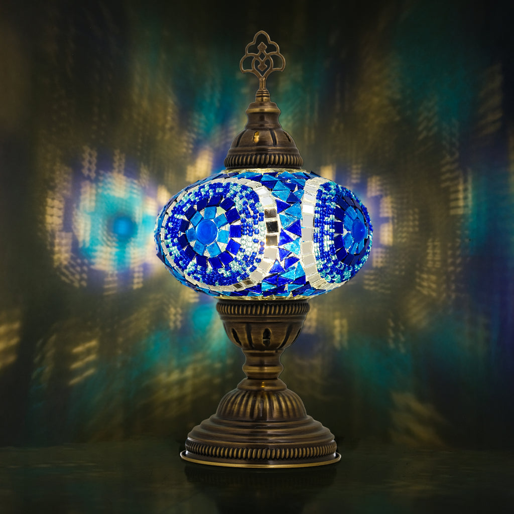 Mozaist Turkish Mosaic Table Lamp Blue