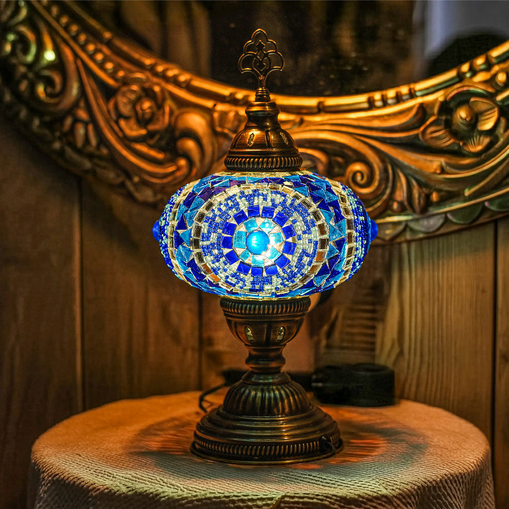 Mozaist Turkish Mosaic Table Lamp Blue