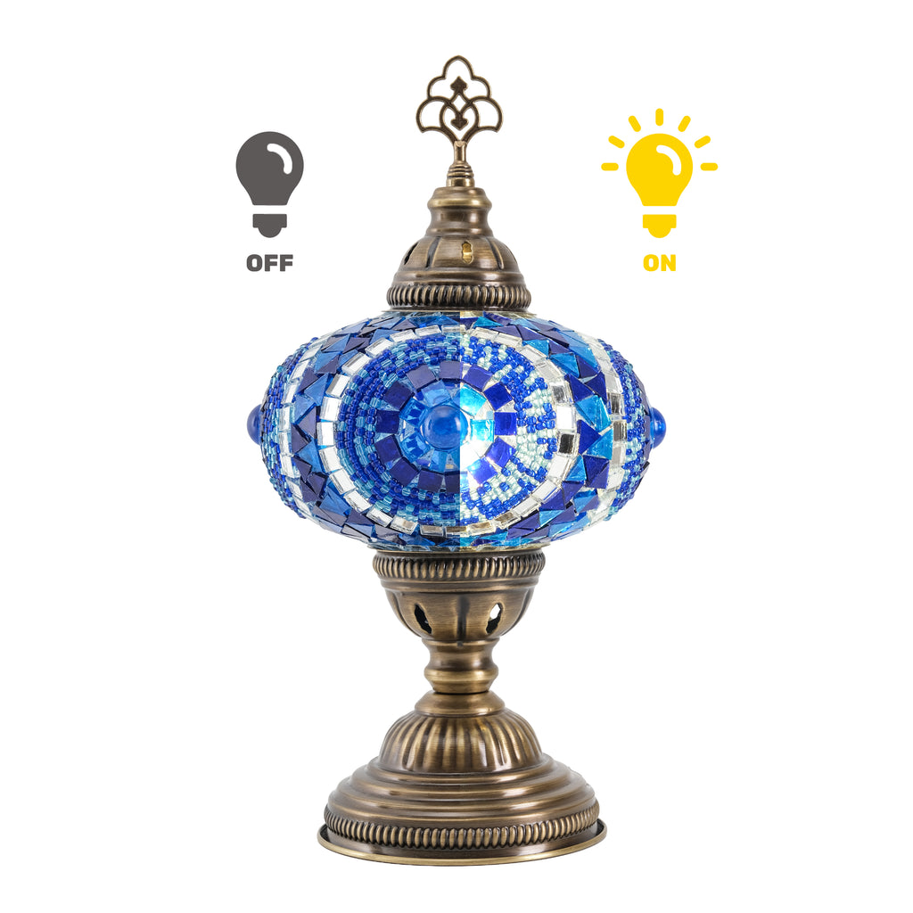 Mozaist Turkish Mosaic Table Lamp Blue
