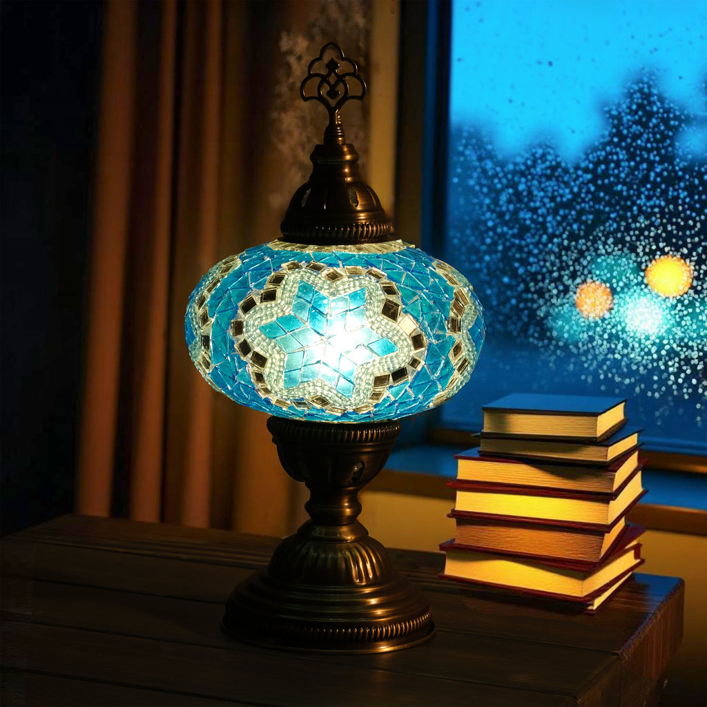 Mozaist Turkish Mosaic Table Lamp Blue