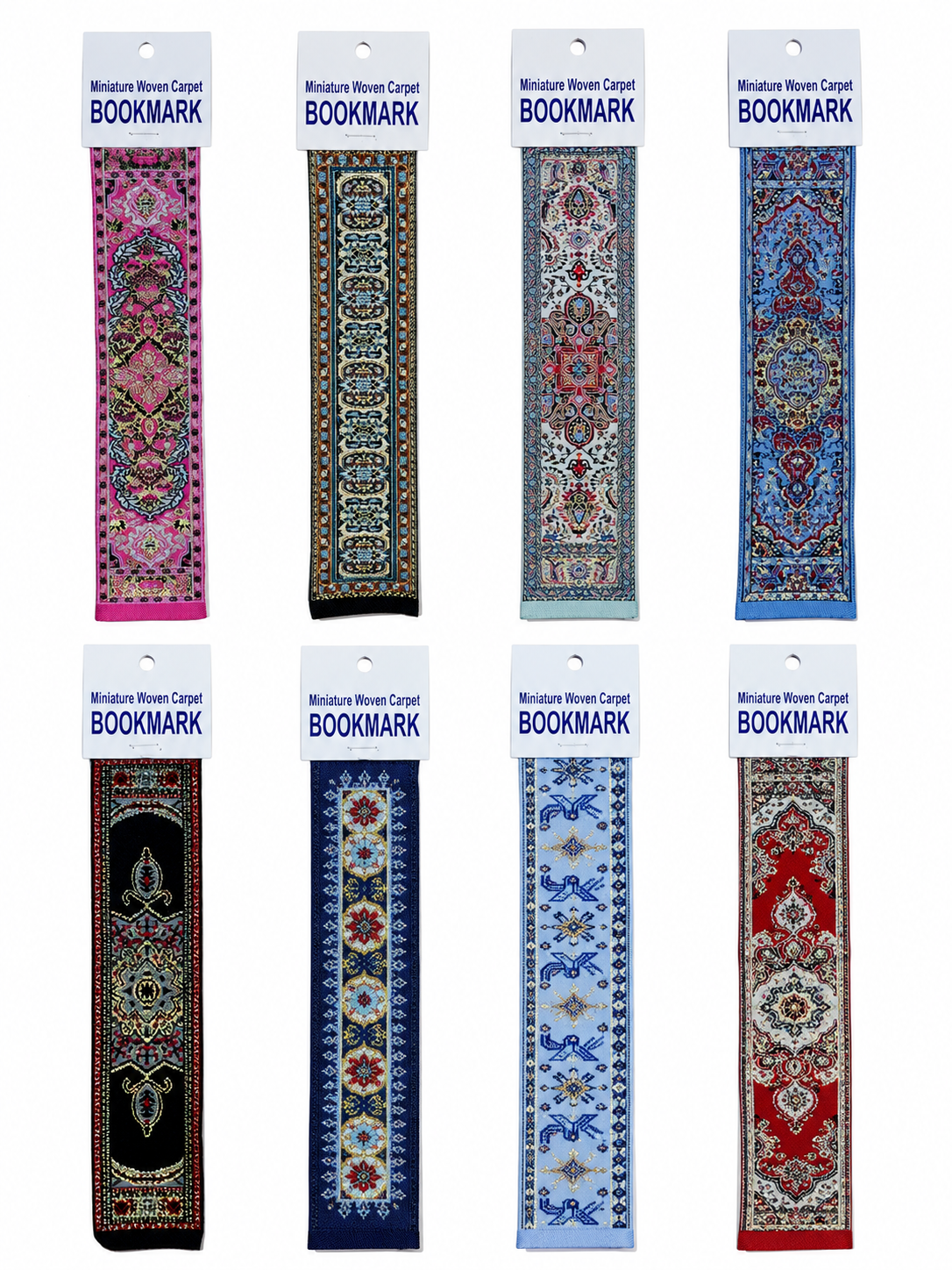 Woven Bookmarks Bulk Pack (100-Pack) – Assorted Designs, 2" x 9.5