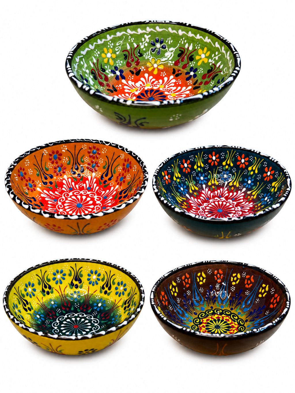 Handmade Turkish Ceramic Serving Bowl – 6.5" – Assorted Designs