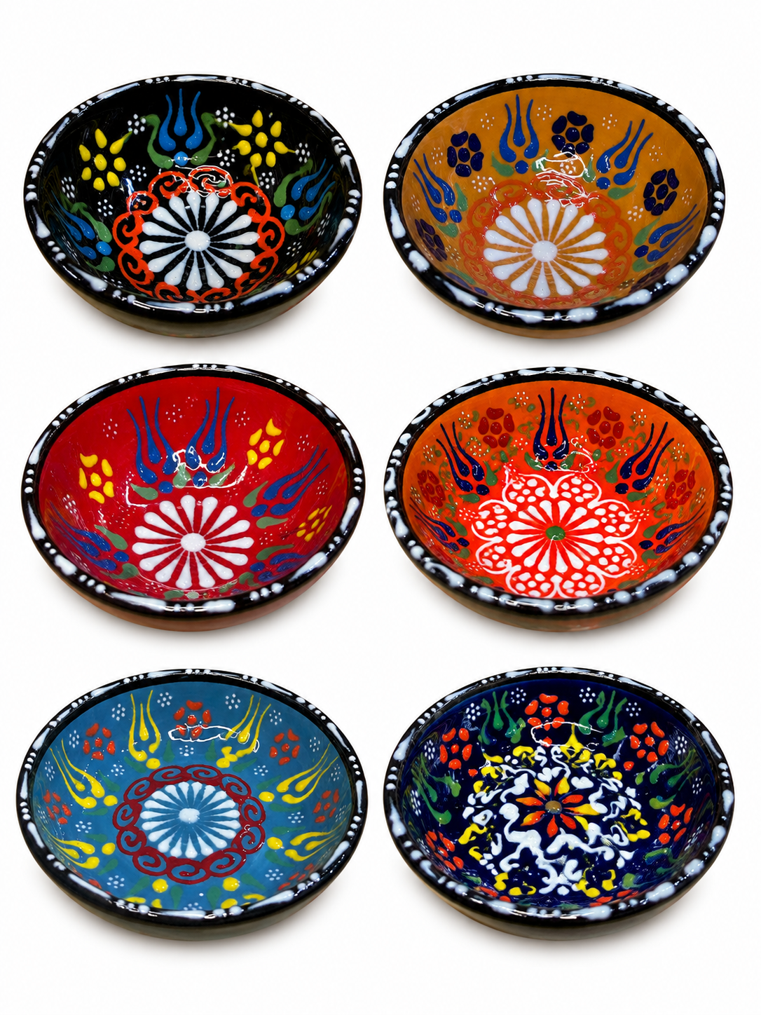 Handmade Turkish Ceramic Serving Bowl – 4.75" – Assorted Designs