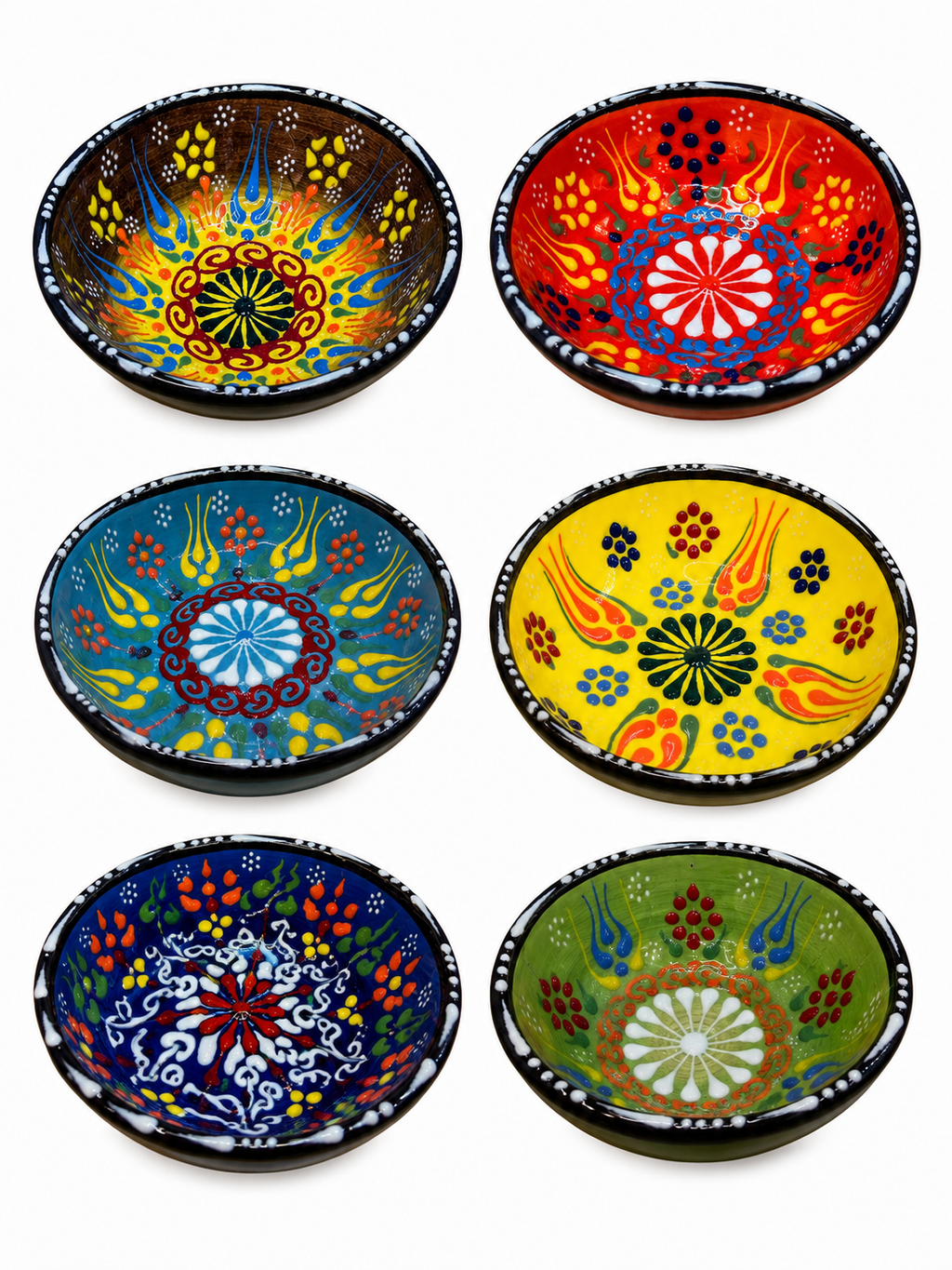 Handmade Turkish Ceramic Serving Bowl – 5" – Assorted Designs