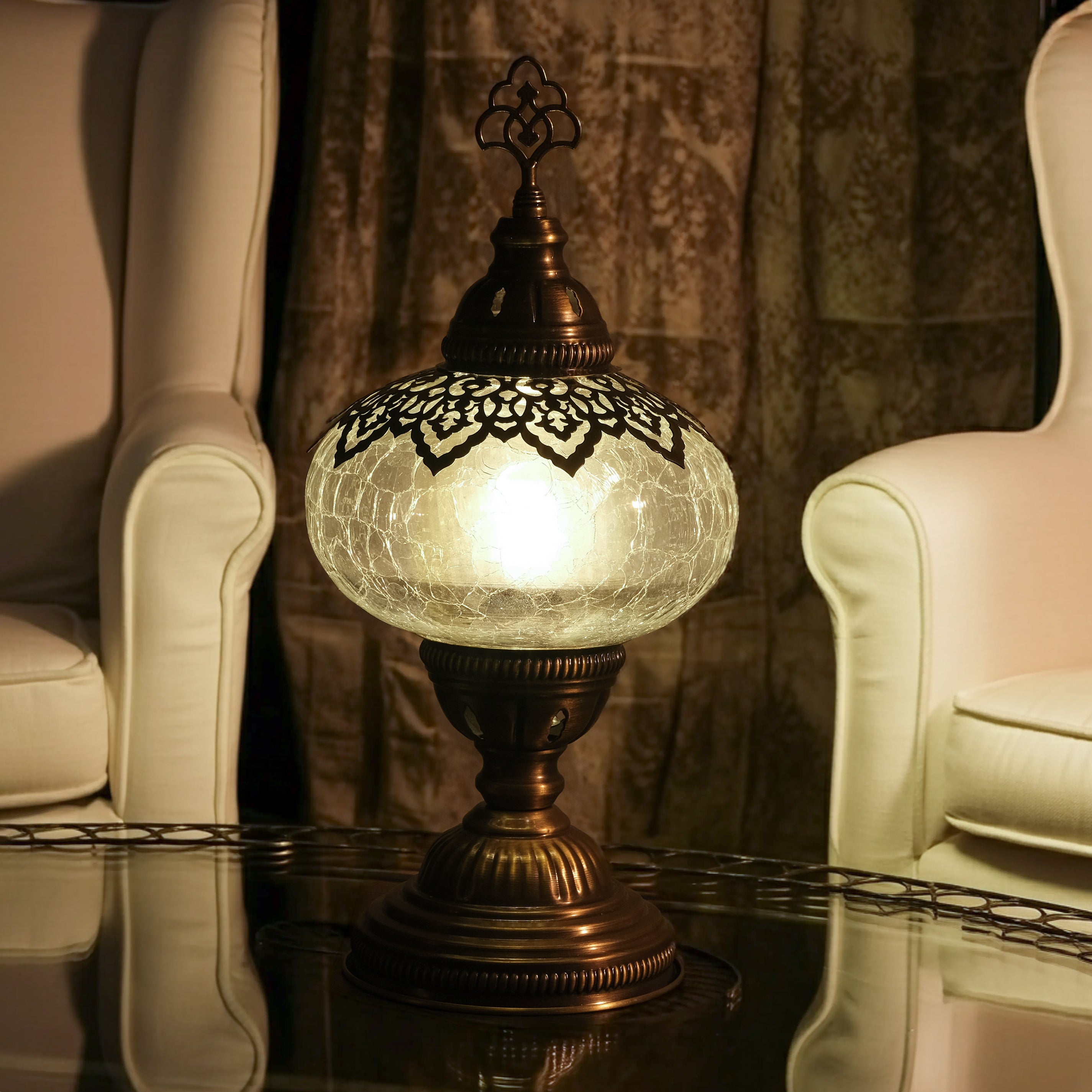 Mozaist Turkish Cracked Table Lamp