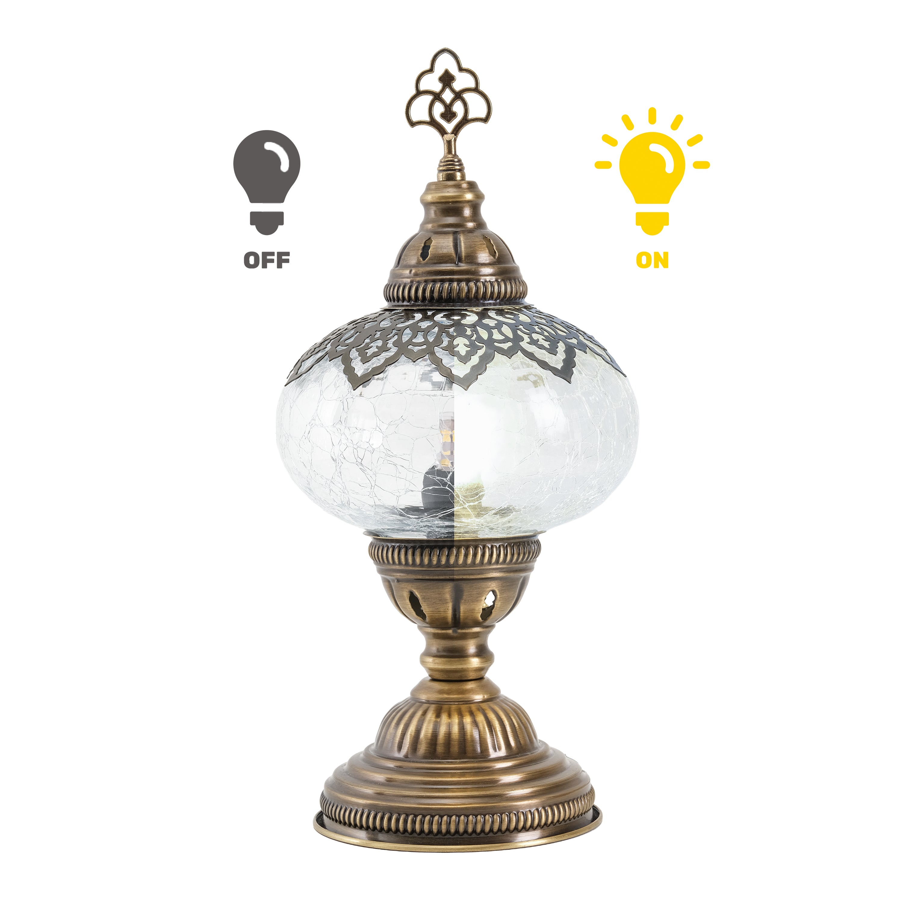 Mozaist Turkish Cracked Table Lamp