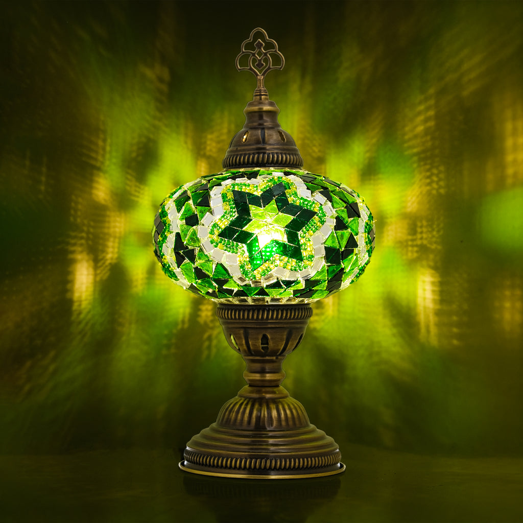 Mozaist Turkish Mosaic Table Lamp Green