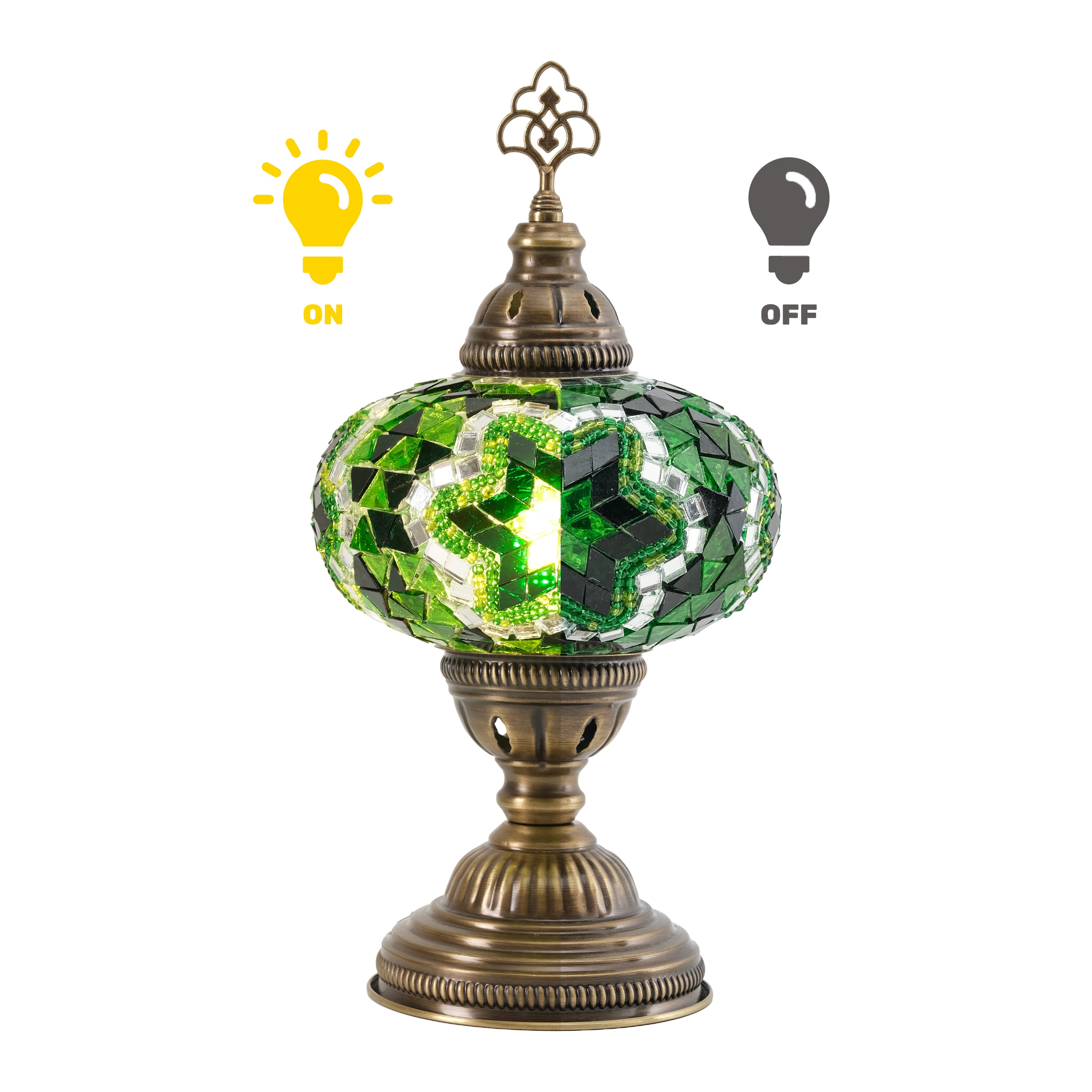 Mozaist Turkish Mosaic Table Lamp Green