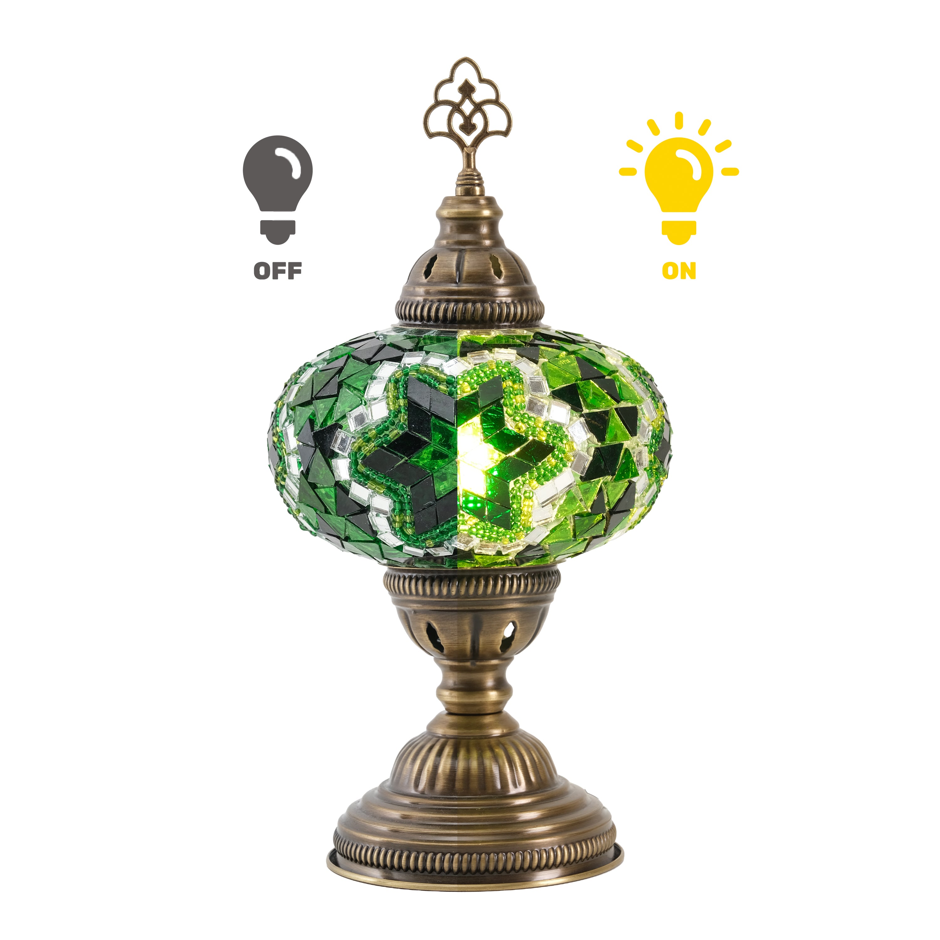 Mozaist Turkish Mosaic Table Lamp Green