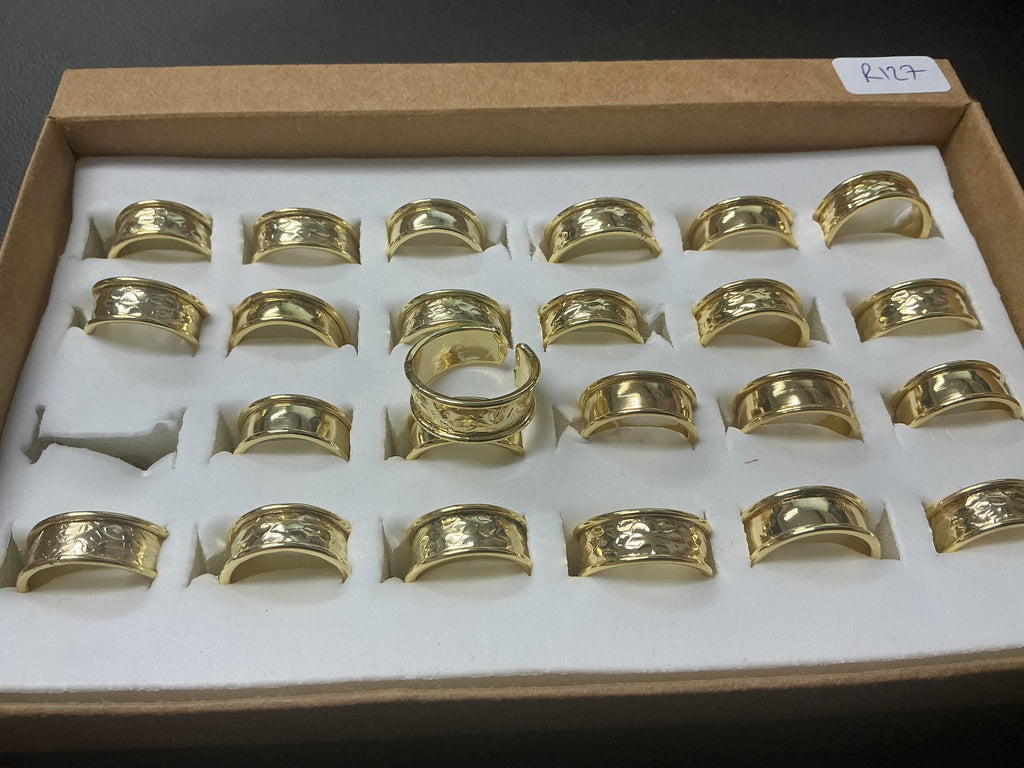 Adjustable Gold Plated Copper Ring – (R-127)