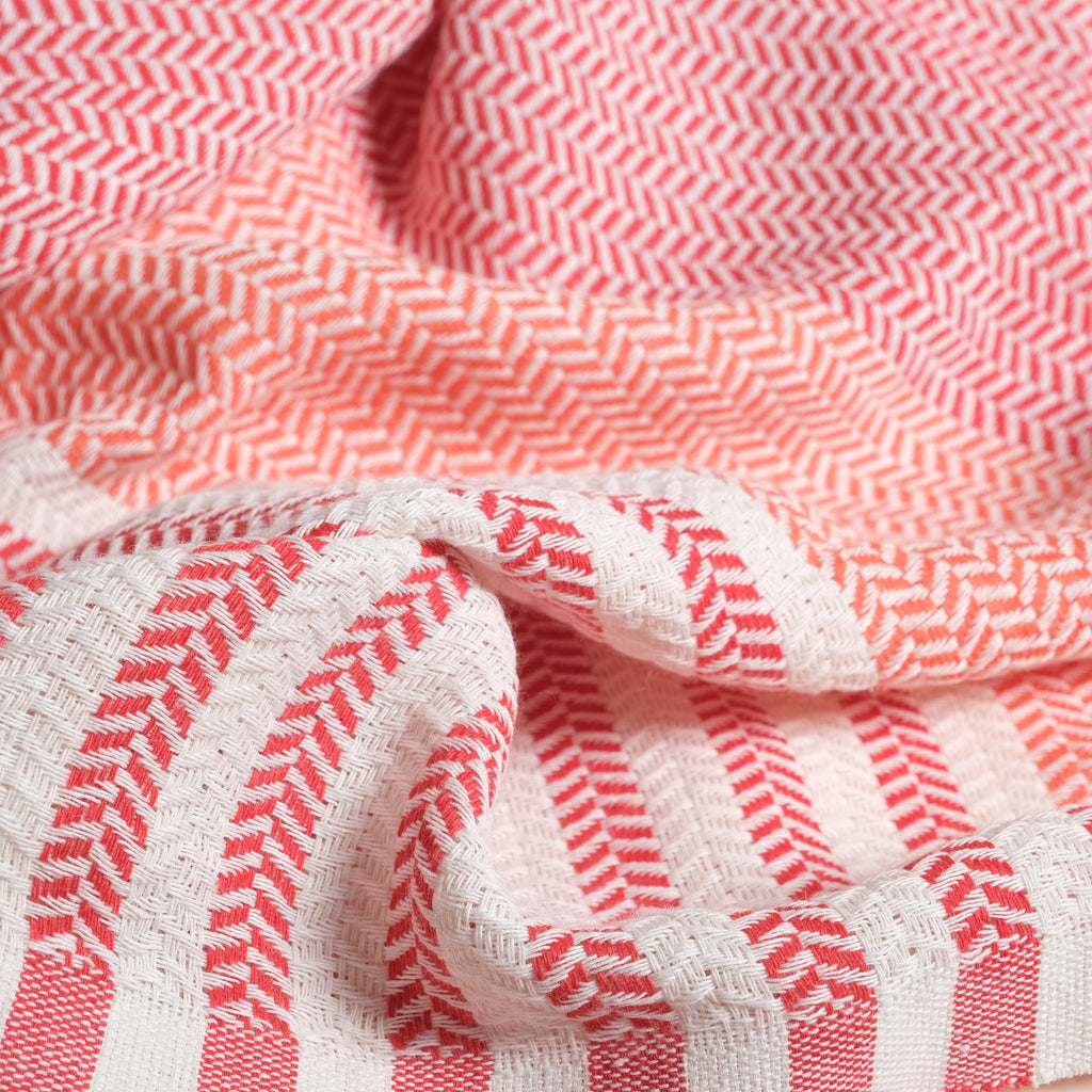 Orange Red Premium Turkish Cotton Peshtemal – Lightweight Spa & Beach Towel, Soft, Absorbent & Quick Dry (HPS-01)