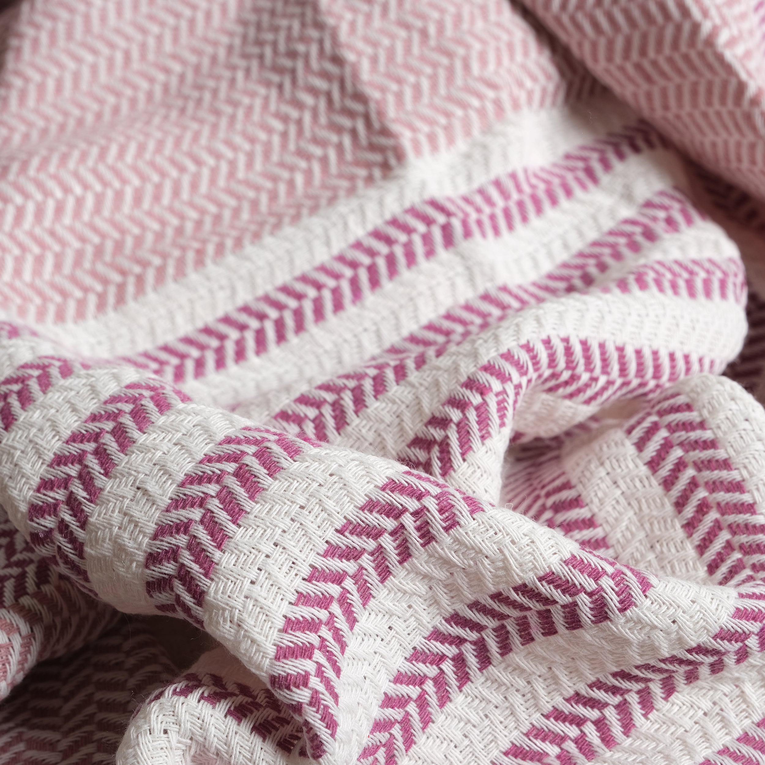 Pink Purple Premium Turkish Cotton Peshtemal – Lightweight Spa & Beach Towel, Soft, Absorbent & Quick Dry (HPS-01)