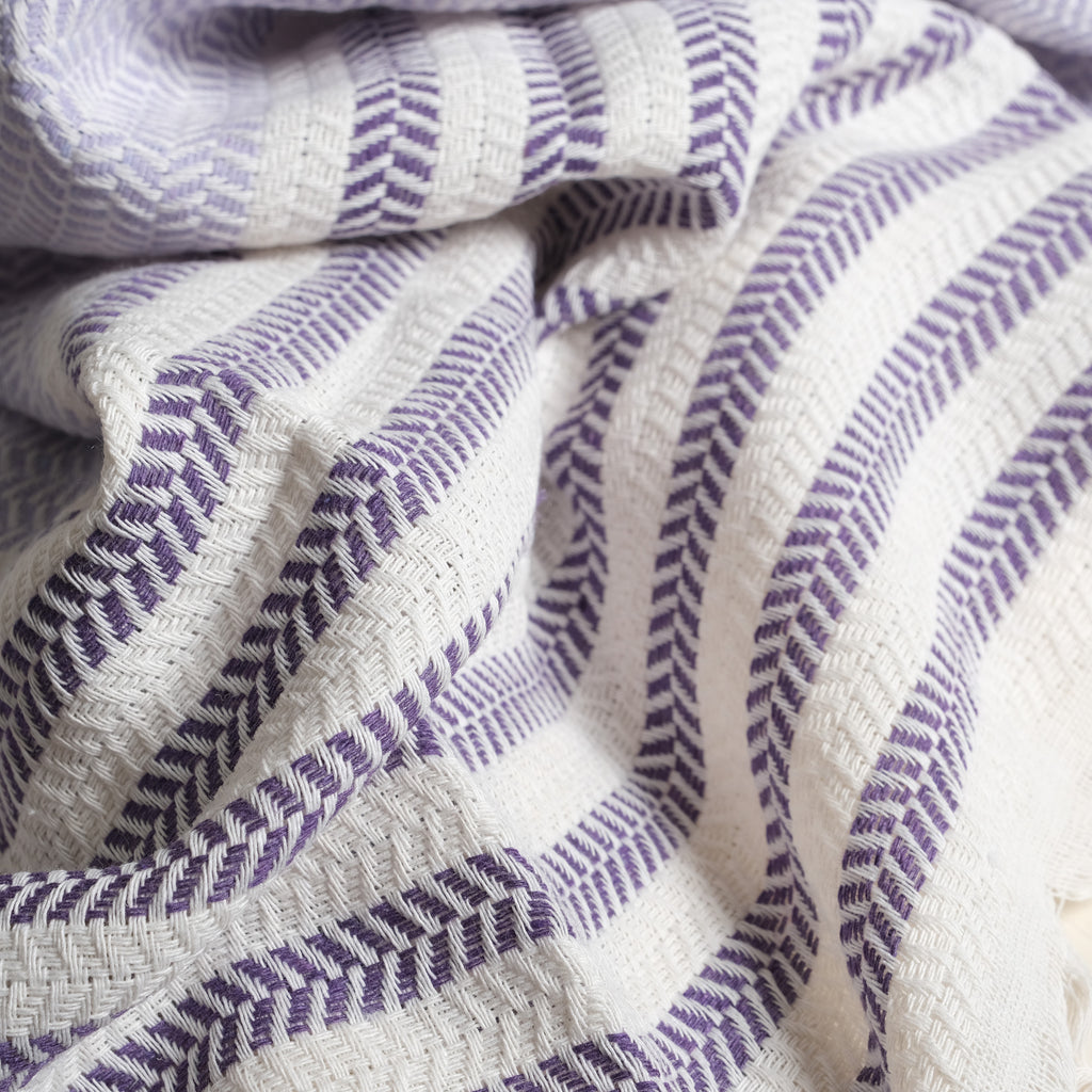 Purple Premium Turkish Cotton Peshtemal – Lightweight Spa & Beach Towel, Soft, Absorbent & Quick Dry (HPS-01)