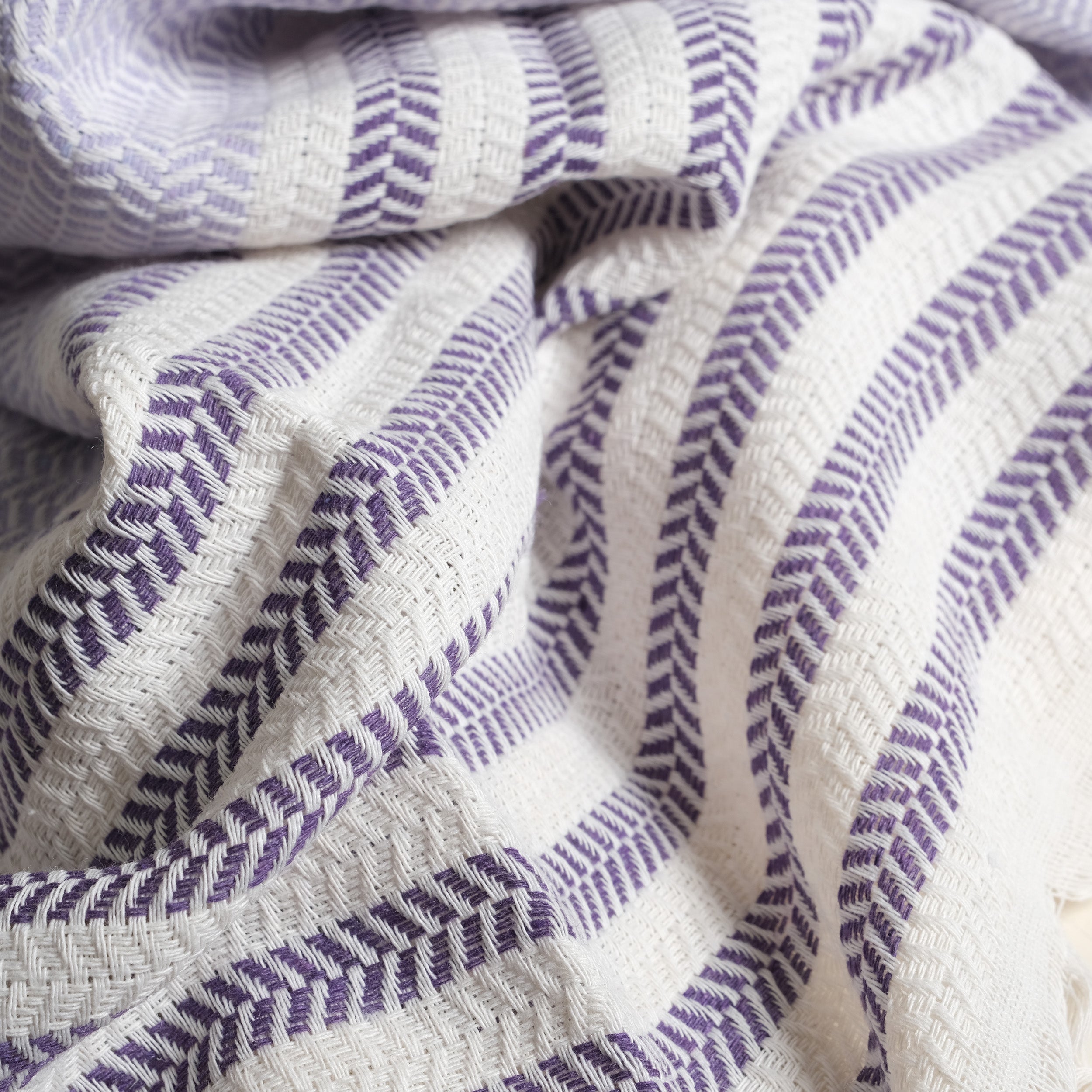 Purple Premium Turkish Cotton Peshtemal – Lightweight Spa & Beach Towel, Soft, Absorbent & Quick Dry (HPS-01)