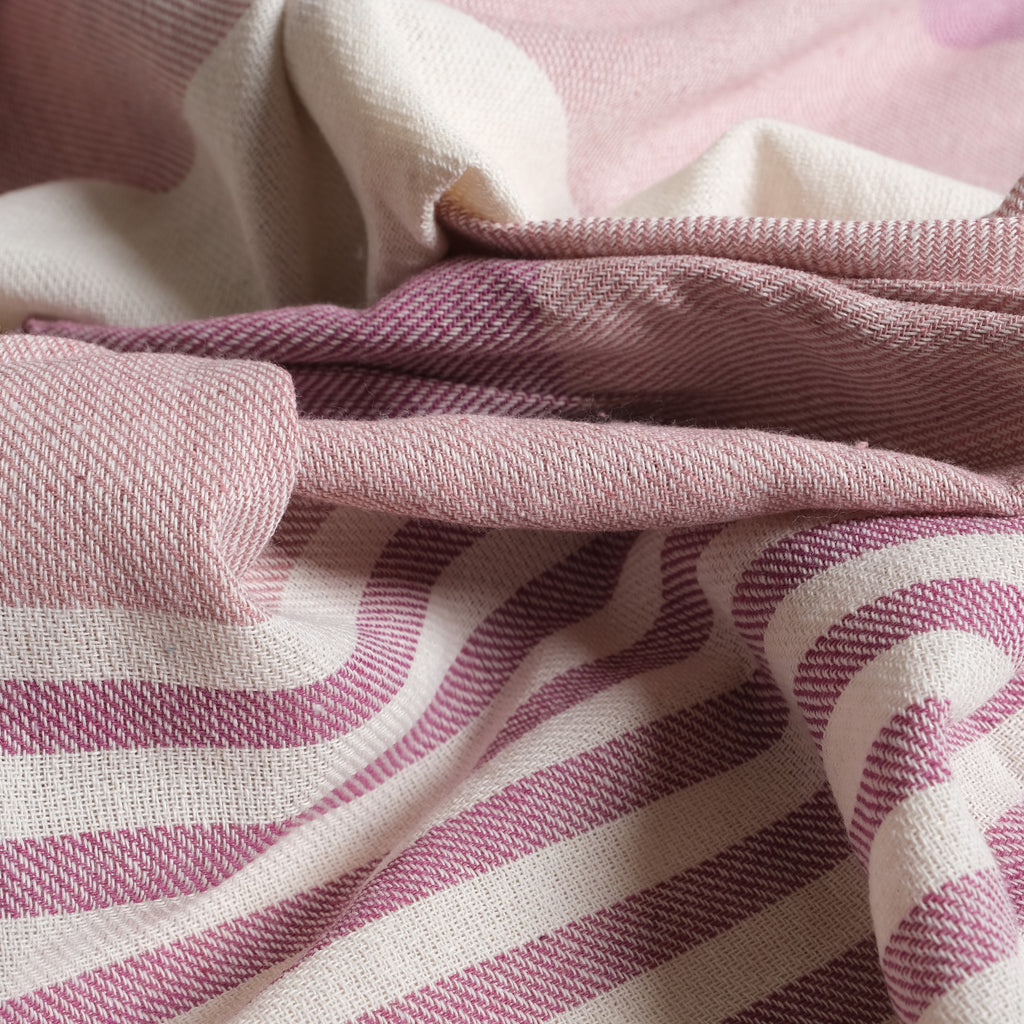 Pink Purple Premium Turkish Cotton Peshtemal – Lightweight Spa & Beach Towel, Soft, Absorbent & Quick Dry (APS-01)