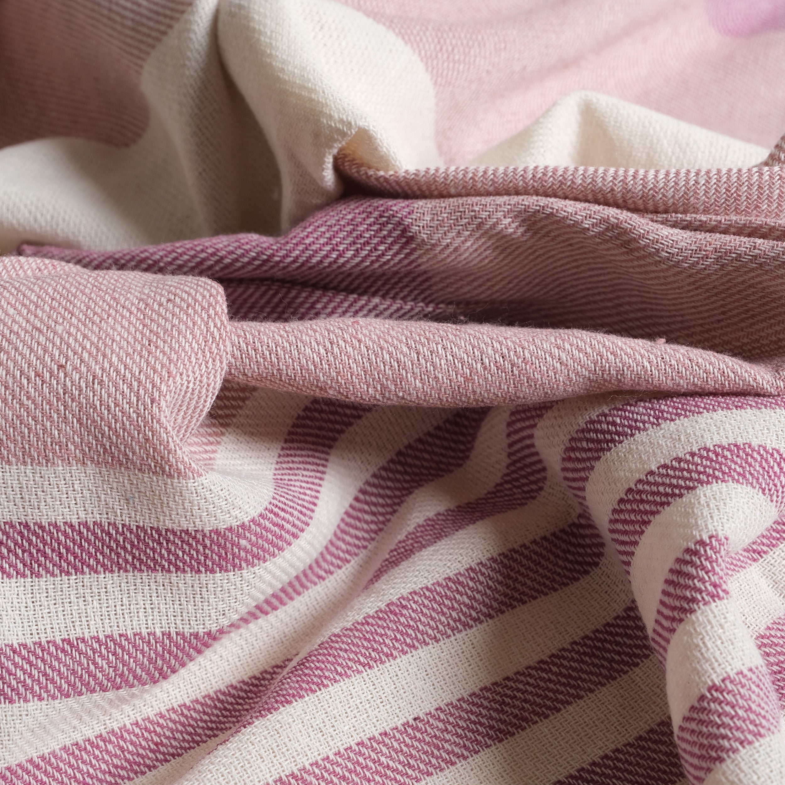 Pink Purple Premium Turkish Cotton Peshtemal – Lightweight Spa & Beach Towel, Soft, Absorbent & Quick Dry (APS-01)