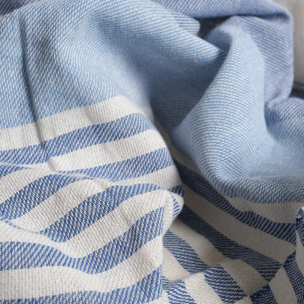 Blue Premium Turkish Cotton Peshtemal – Lightweight Spa & Beach Towel, Soft, Absorbent & Quick Dry (APS-01)