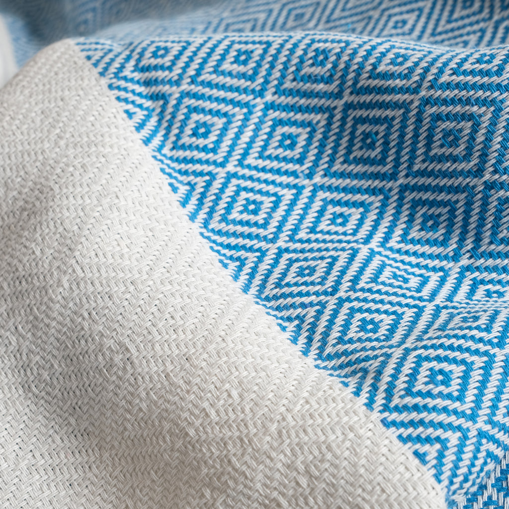 Turquoise Diamond Premium Turkish Cotton Peshtemal – Lightweight Spa & Beach Towel, Soft, Absorbent & Quick Dry (EPS-01)