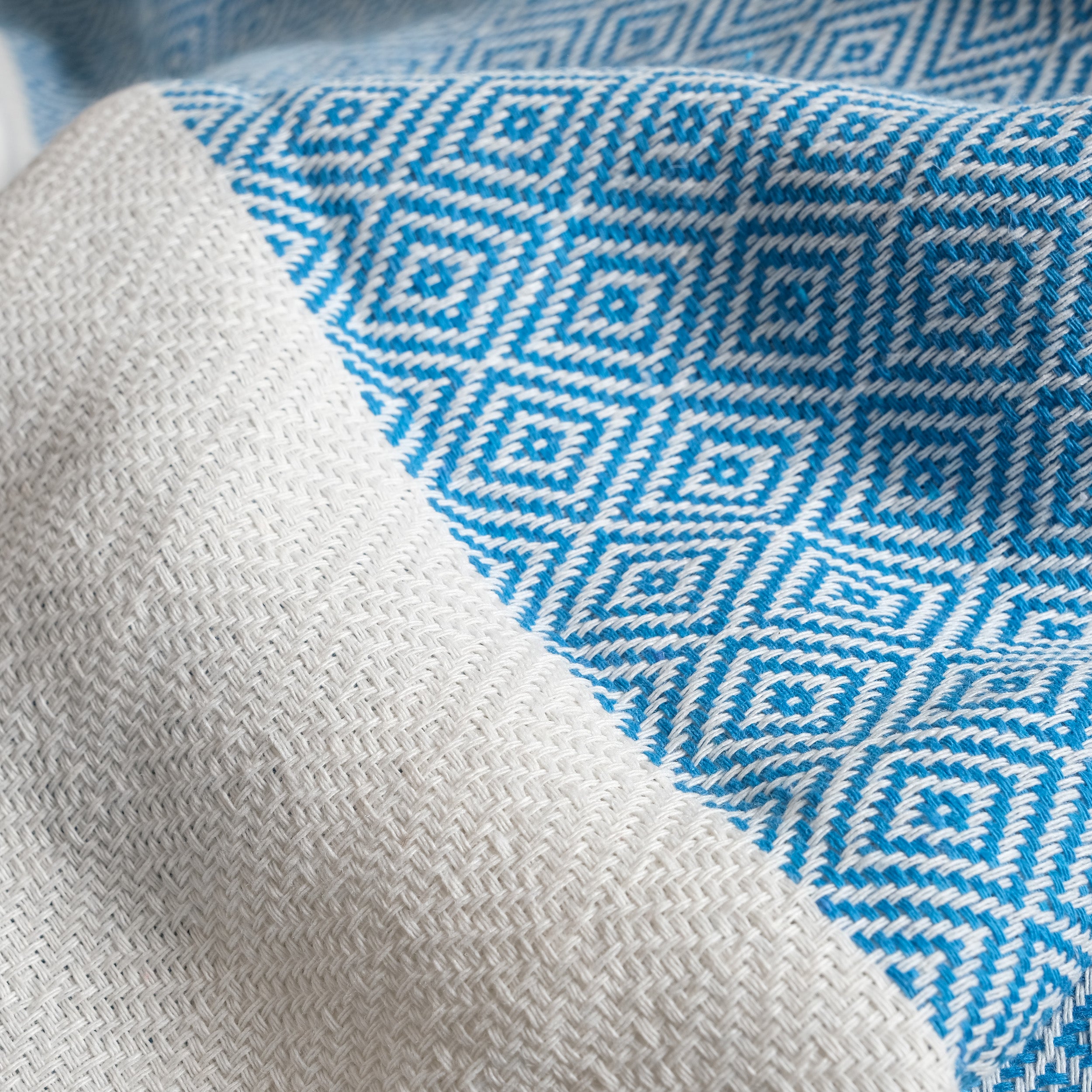 Turquoise Diamond Premium Turkish Cotton Peshtemal – Lightweight Spa & Beach Towel, Soft, Absorbent & Quick Dry (EPS-01)