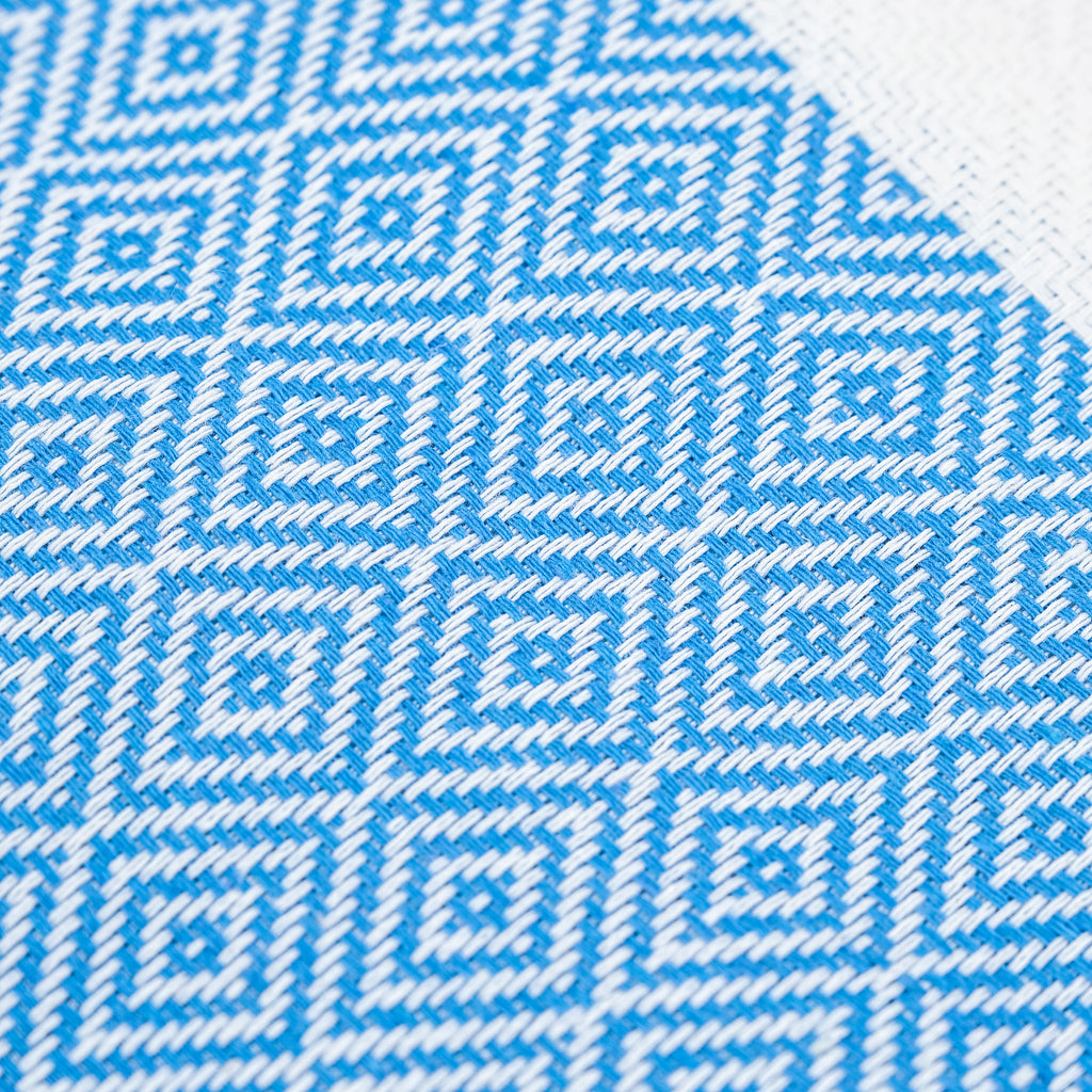 Turquoise Diamond Premium Turkish Cotton Peshtemal – Lightweight Spa & Beach Towel, Soft, Absorbent & Quick Dry (EPS-01)