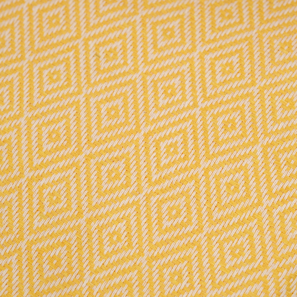 Yellow Diamond Premium Turkish Cotton Peshtemal – Lightweight Spa & Beach Towel, Soft, Absorbent & Quick Dry (EPS-01)