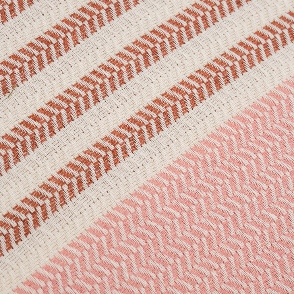 Brown Pink Premium Turkish Cotton Peshtemal – Lightweight Spa & Beach Towel, Soft, Absorbent & Quick Dry (HPS-01)