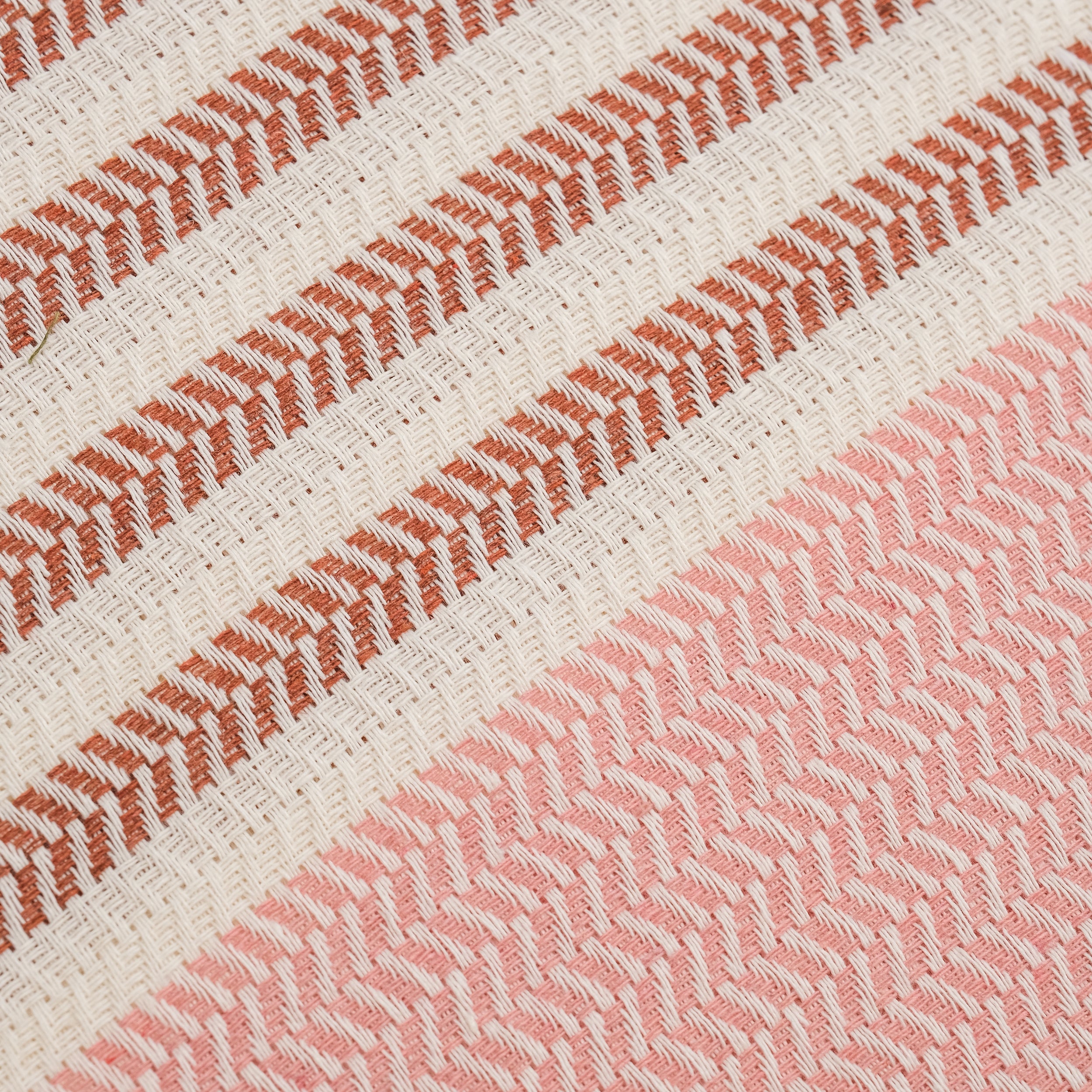 Brown Pink Premium Turkish Cotton Peshtemal – Lightweight Spa & Beach Towel, Soft, Absorbent & Quick Dry (HPS-01)