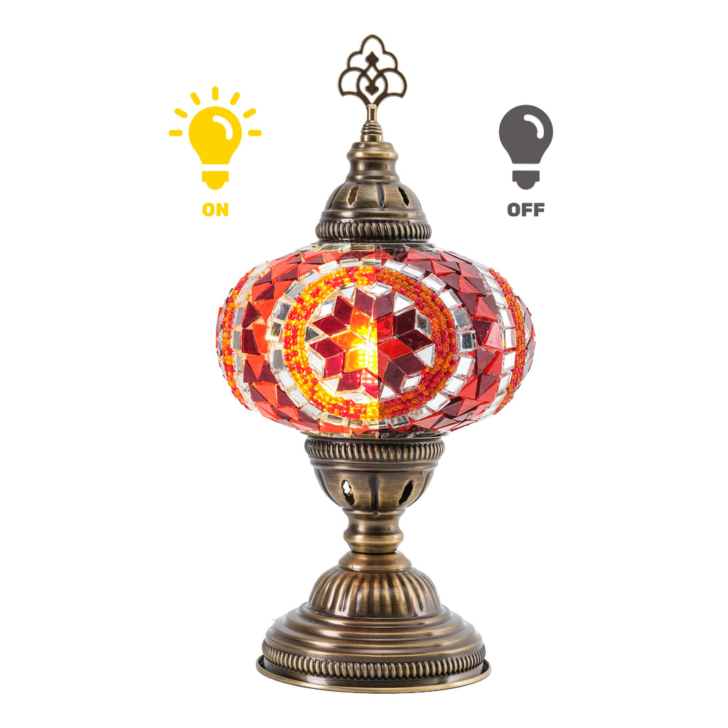 Mozaist Turkish Mosaic Table Lamp Orange