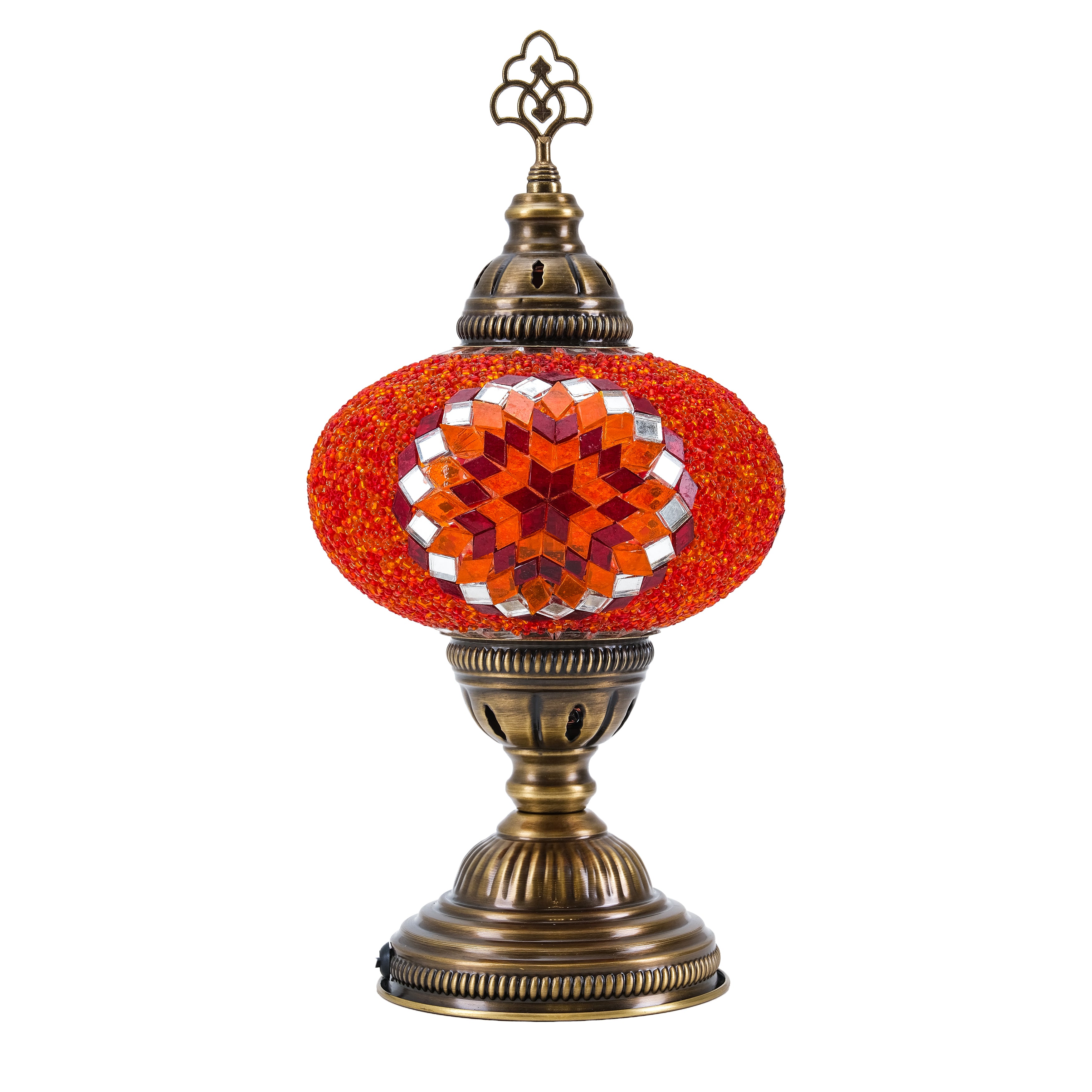 Mozaist Turkish Mosaic Table Lamp Orange