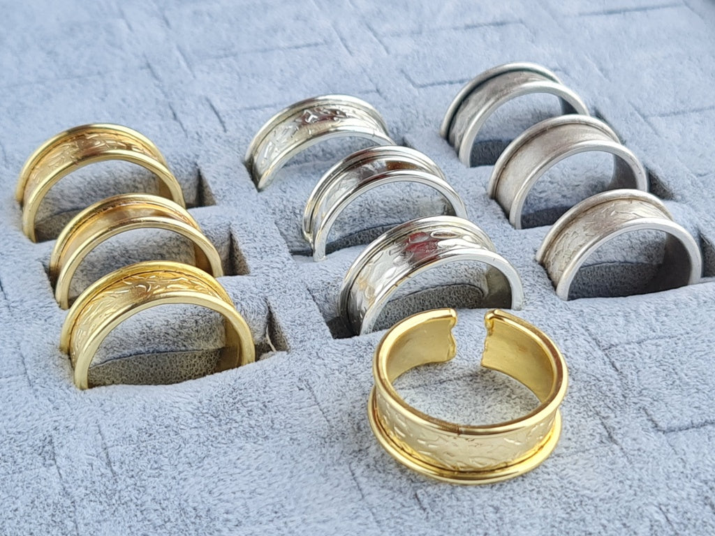 Adjustable Gold Plated Copper Ring – (R-127)