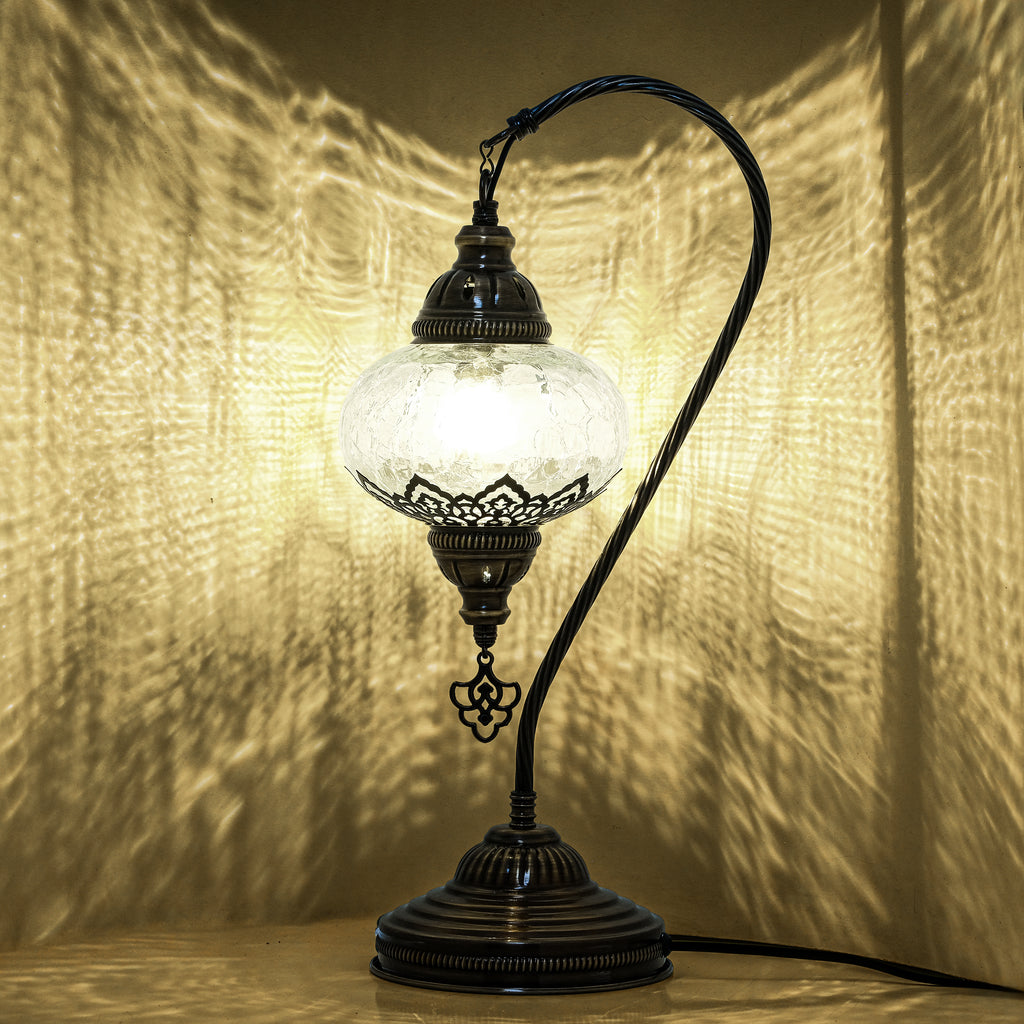 Mozaist Handmade Turkish Swan Table Lamp