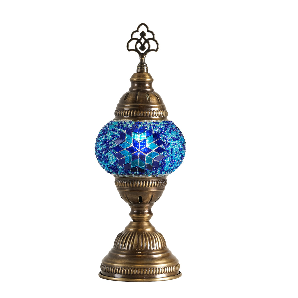 Turkish Mosaic Table Lamp, Handmade Glass Bedside Lamp, 4 color options,