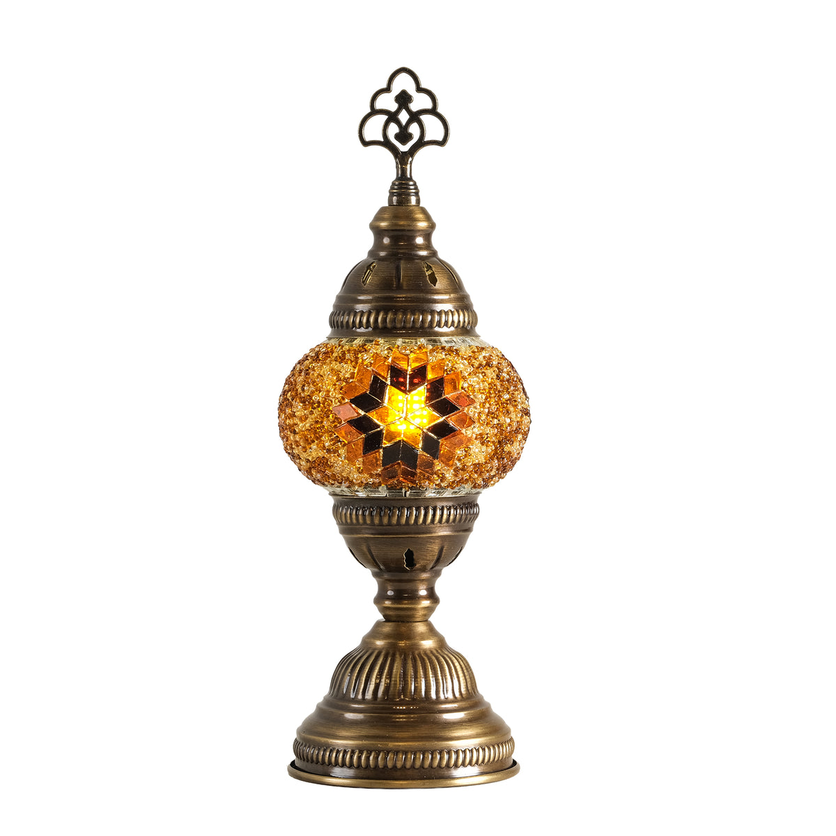 Turkish Mosaic Table Lamp, Handmade Glass Bedside Lamp, 4 color options,