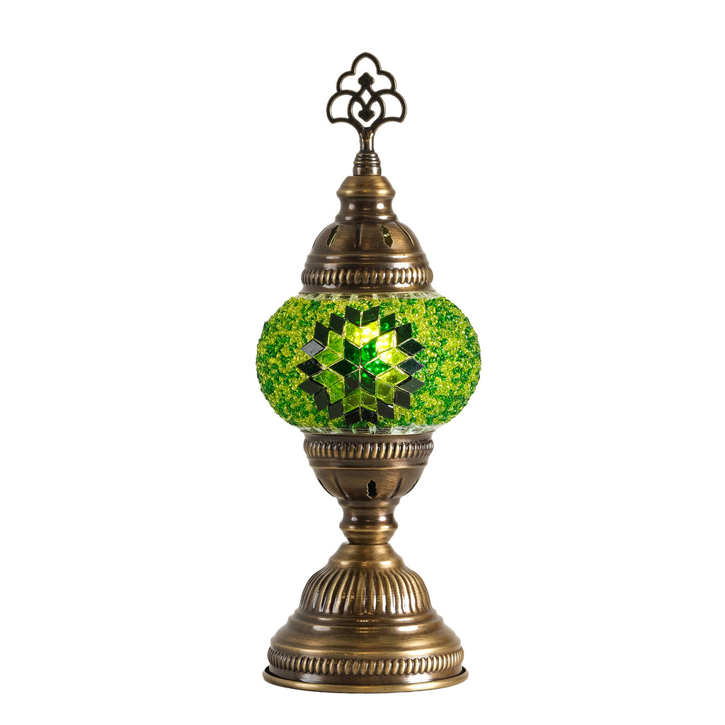 Turkish Mosaic Table Lamp, Handmade Glass Bedside Lamp, 4 color options,