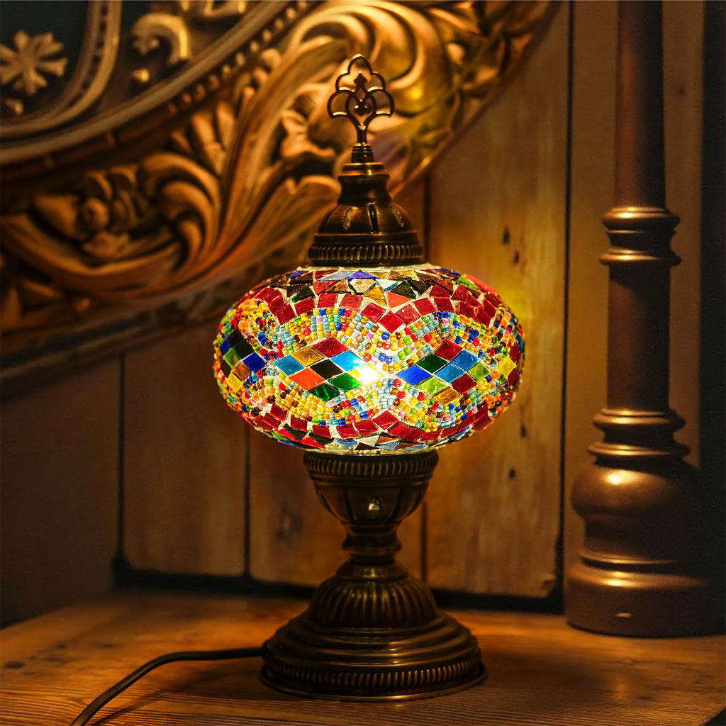 Mozaist Turkish Mosaic Table Lamp Rainbow
