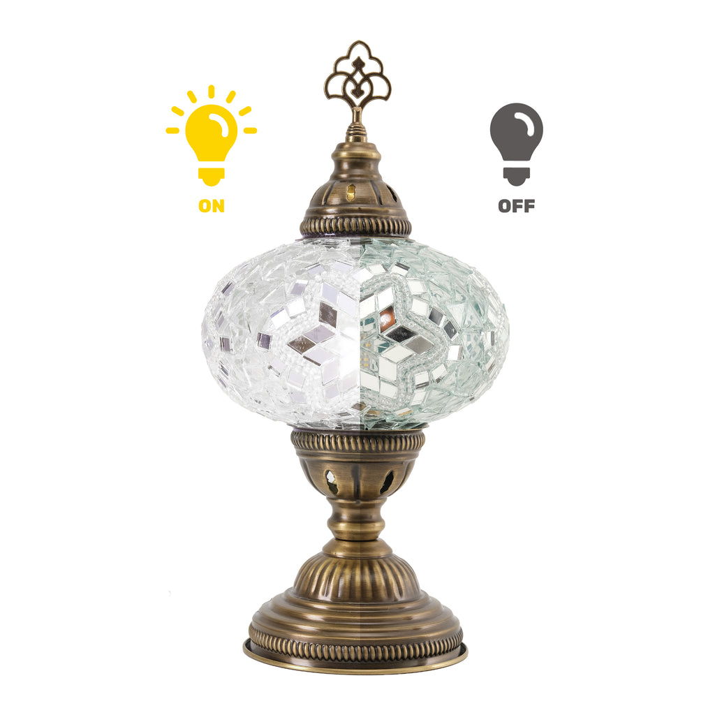 Mozaist Turkish Mosaic Table Lamp White