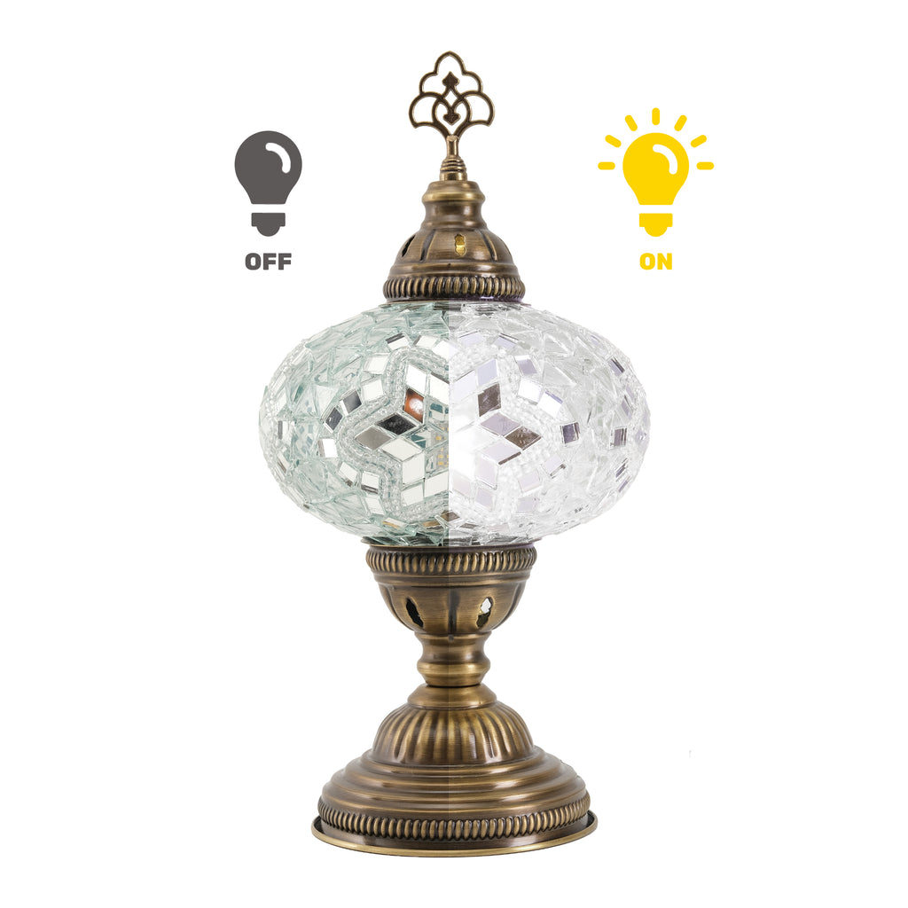 Mozaist Turkish Mosaic Table Lamp White