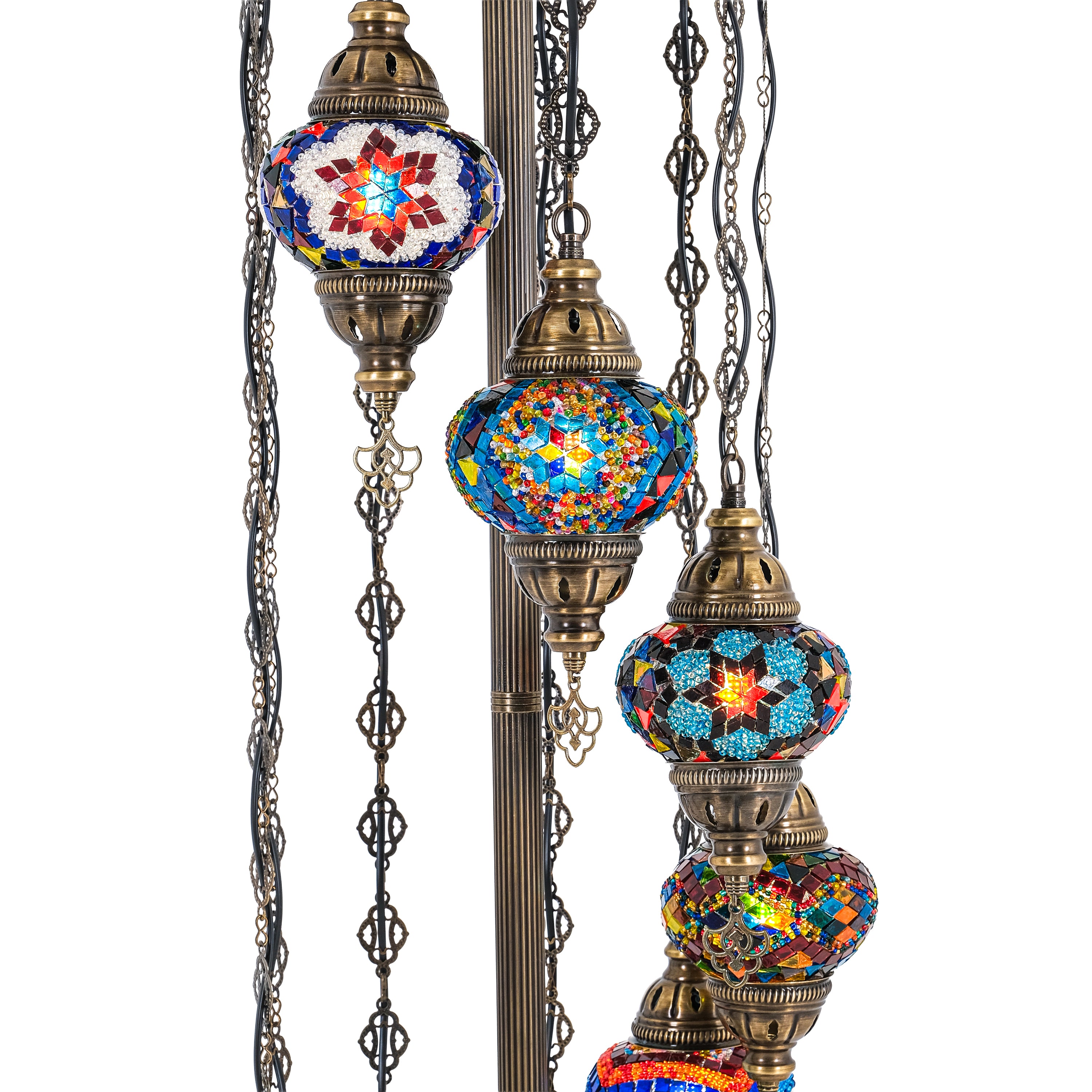 9- Globe Turkish Mosaic Floor Lamp (Multicolor)