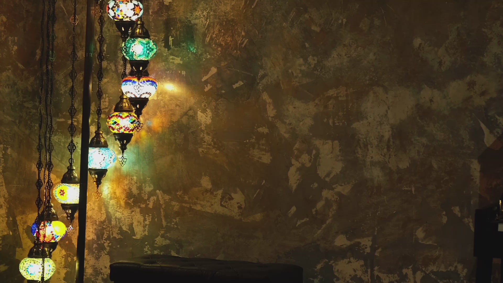 11-Globe Turkish Mosaic Floor Lamp (Multicolor)