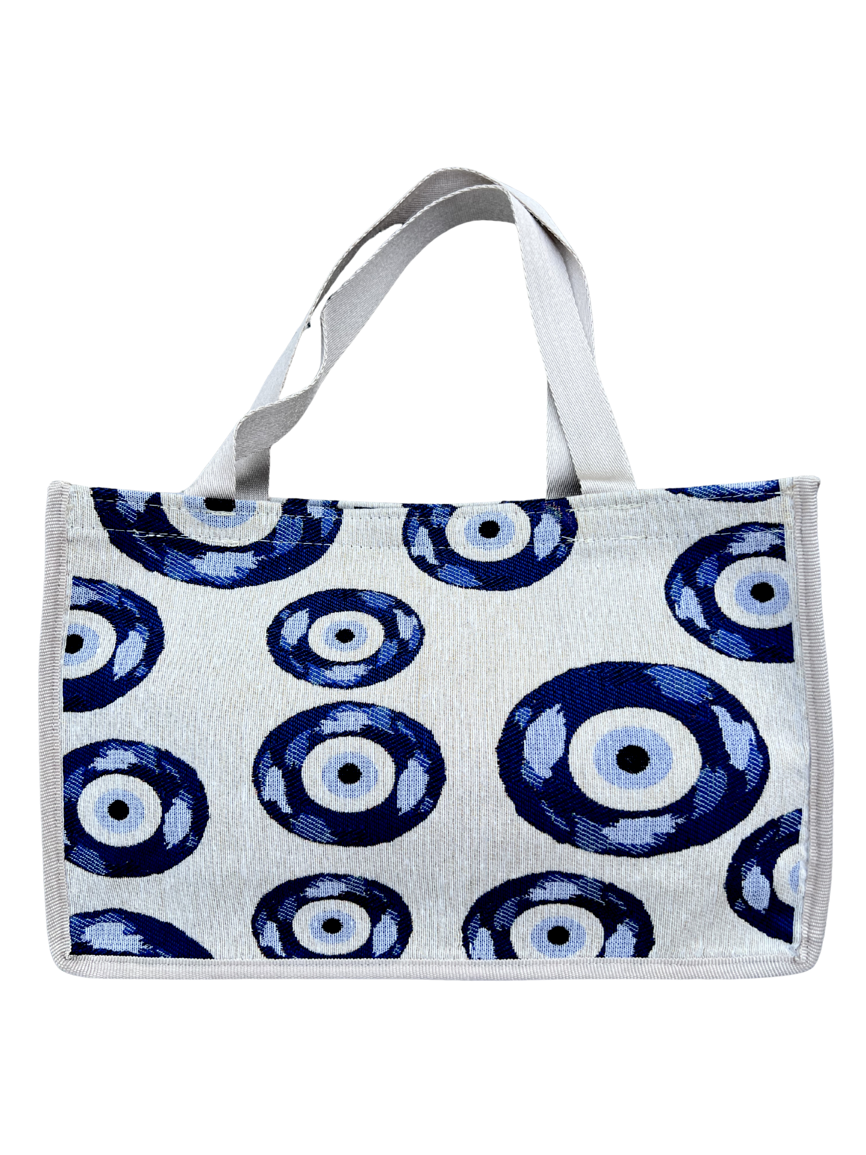 Woven Tapestry Tote Bag | Assorted Designs | 13" Cotton Everyday Shopping Bag | Hook & Loop Closure
