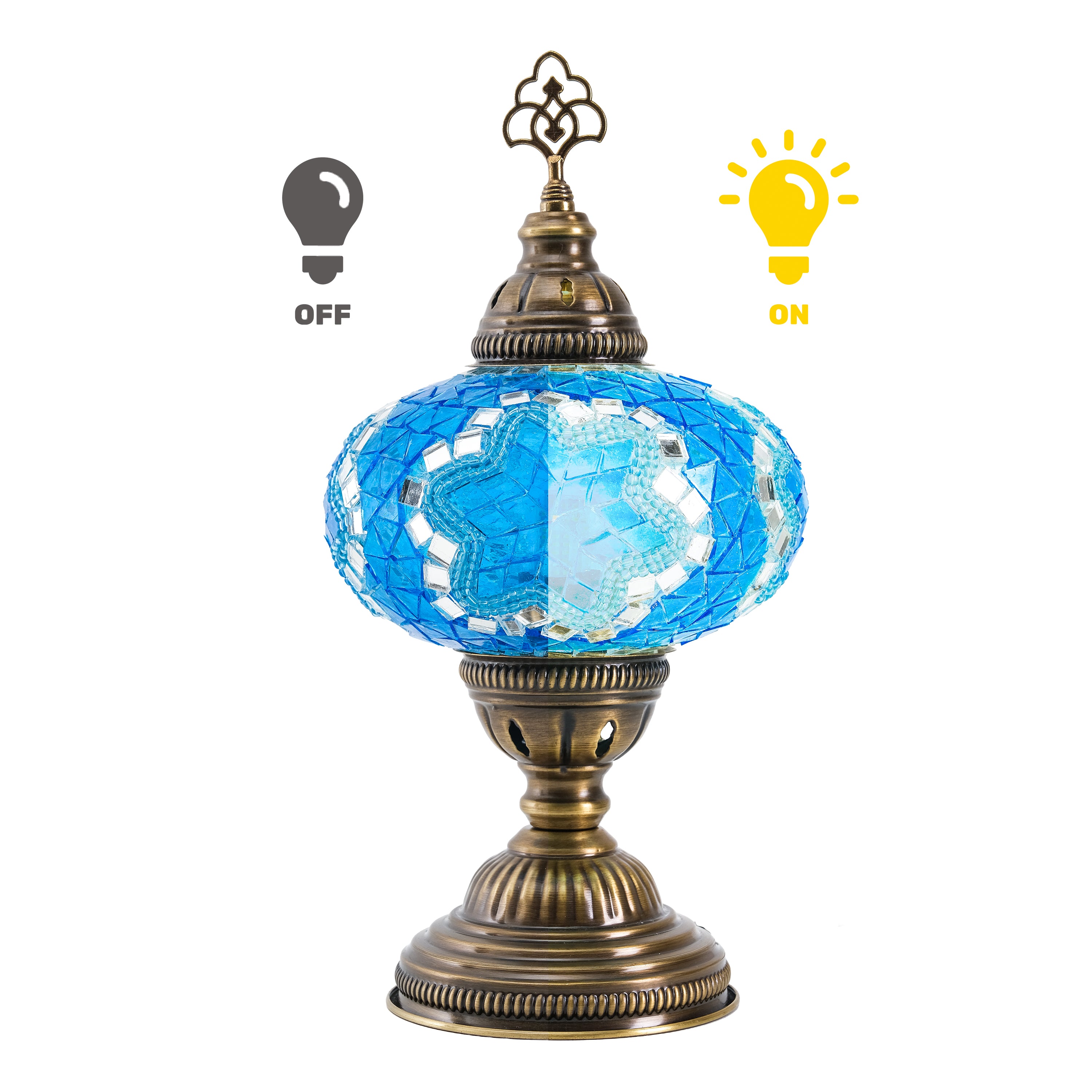 Mozaist Turkish Mosaic Table Lamp Blue