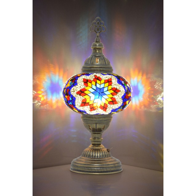 Battery Operated Mosaic Table Lamp (Mix Star)