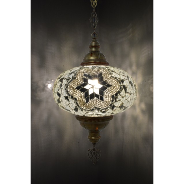 XL Mosaic Hanging Lamp (White Star)