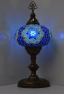 Turkish XL Globe Mosaic Table Lamp (Blue Flower)