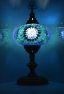 Turkish XL Globe Mosaic Table Lamp (Blue Sky)