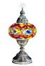 Chrome Finished Silver Color Mosaic Table Lamp (Anatolian Rug)