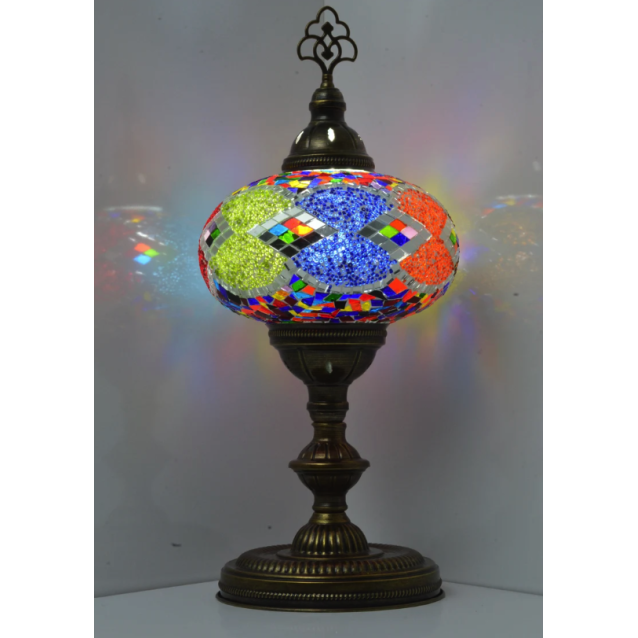 Turkish XL Globe Mosaic Table Lamp (Multi Mix)